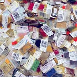 Huge Lot of Glass Seed Beads!!